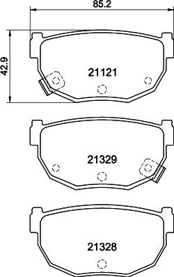 Mintex MDB1295 - Brake Pad Set, disc brake autospares.lv