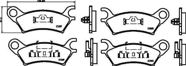 Mintex MDB1249 - Brake Pad Set, disc brake autospares.lv