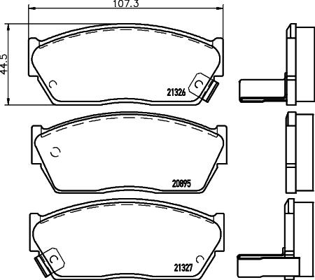 Mintex MDB1244 - Brake Pad Set, disc brake autospares.lv