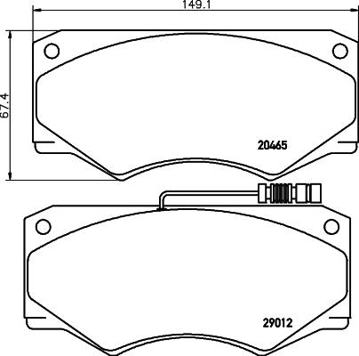 Mintex MDB1245 - Brake Pad Set, disc brake autospares.lv