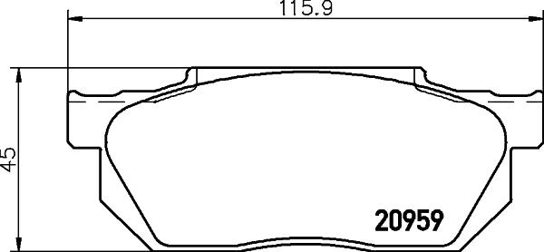 Mintex MDB1241 - Brake Pad Set, disc brake autospares.lv