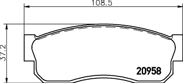 Mintex MDB1207 - Brake Pad Set, disc brake autospares.lv