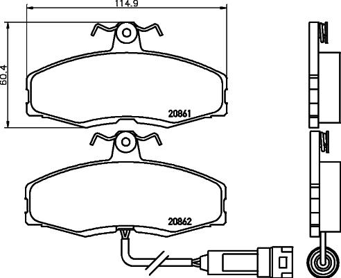 Mintex MDB1211 - Brake Pad Set, disc brake autospares.lv