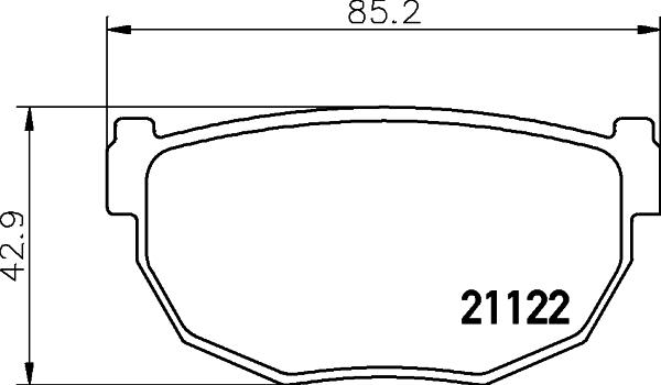 BENDIX 572129B - Brake Pad Set, disc brake autospares.lv