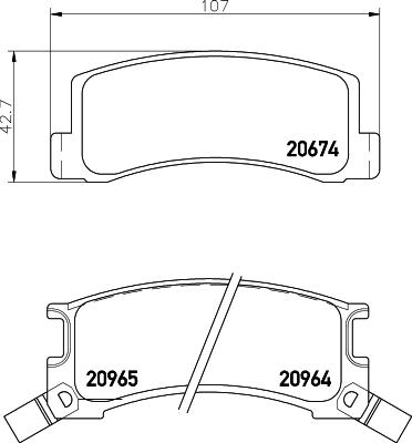 Herth+Buss Jakoparts J3602045 - Brake Pad Set, disc brake autospares.lv