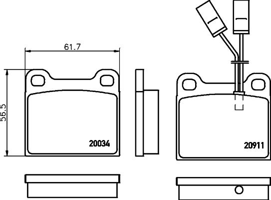 Mintex MDB1274 - Brake Pad Set, disc brake autospares.lv