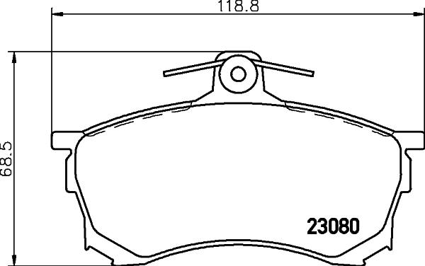 Mintex MDB1726 - Brake Pad Set, disc brake autospares.lv