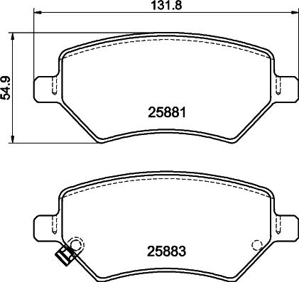 Mintex MDB84263 - Brake Pad Set, disc brake autospares.lv