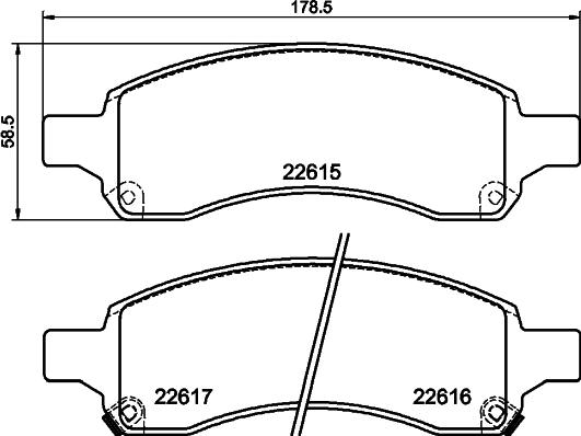 Mintex MDB84212 - Brake Pad Set, disc brake autospares.lv