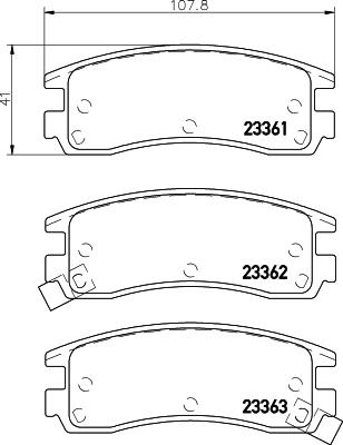 Mintex MDB81825 - Brake Pad Set, disc brake autospares.lv