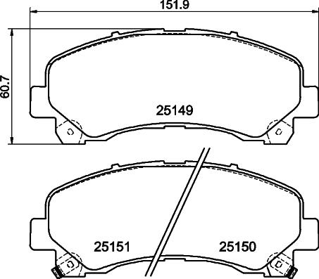 Mintex MDB83185 - Brake Pad Set, disc brake autospares.lv