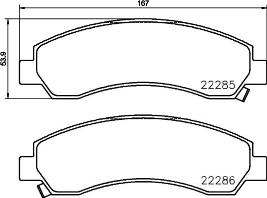 Mintex MDB83884 - Brake Pad Set, disc brake autospares.lv