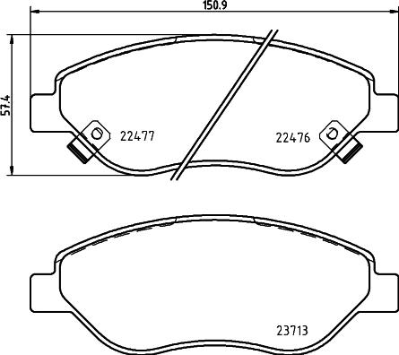 Mintex MDB3975 - Brake Pad Set, disc brake autospares.lv