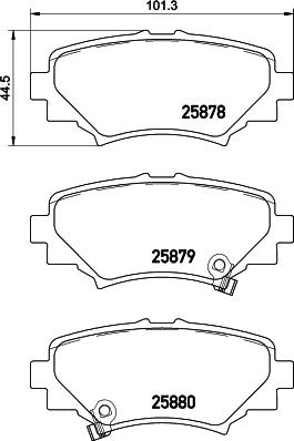 Mintex MDB3416 - Brake Pad Set, disc brake autospares.lv