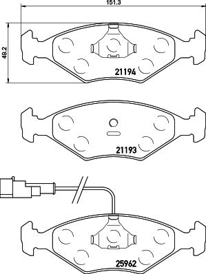 Mintex MDB3436 - Brake Pad Set, disc brake autospares.lv