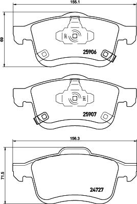 Mintex MDB3424 - Brake Pad Set, disc brake autospares.lv