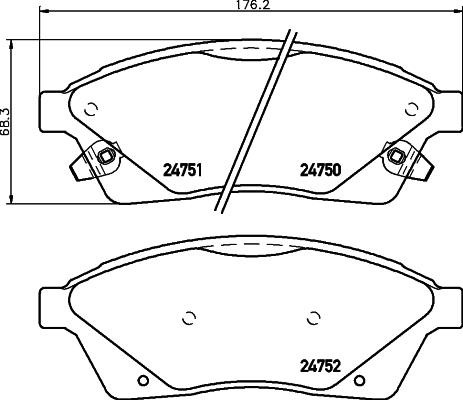 Mintex MDB3069 - Brake Pad Set, disc brake autospares.lv