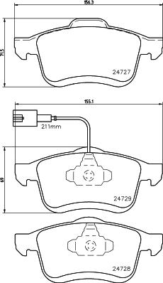 Mintex MDB3001 - Brake Pad Set, disc brake autospares.lv