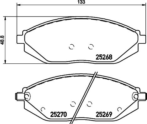 Mintex MDB3152 - Brake Pad Set, disc brake autospares.lv