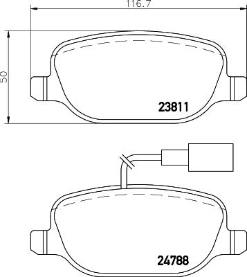 Mintex MDB3125 - Brake Pad Set, disc brake autospares.lv