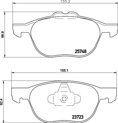 Mintex MDB3362 - Brake Pad Set, disc brake autospares.lv