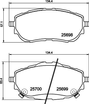 Mintex MDB3334 - Brake Pad Set, disc brake autospares.lv