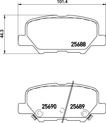 Mintex MDB3336 - Brake Pad Set, disc brake autospares.lv