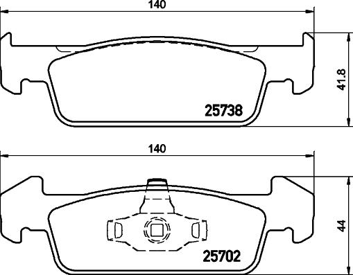 Mintex MDB3375 - Brake Pad Set, disc brake autospares.lv