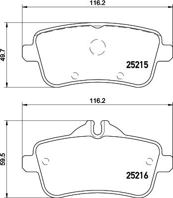 Mintex MDB83315 - Brake Pad Set, disc brake autospares.lv