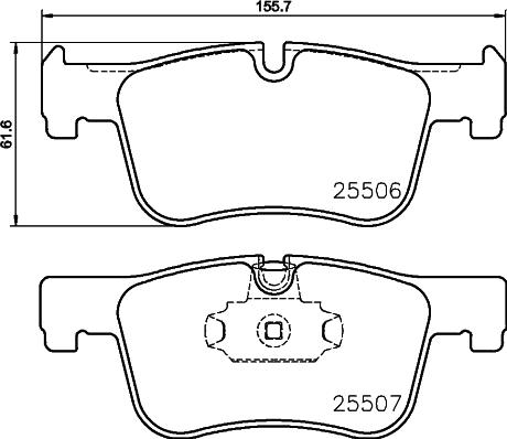 Mintex MDB83216 - Brake Pad Set, disc brake autospares.lv