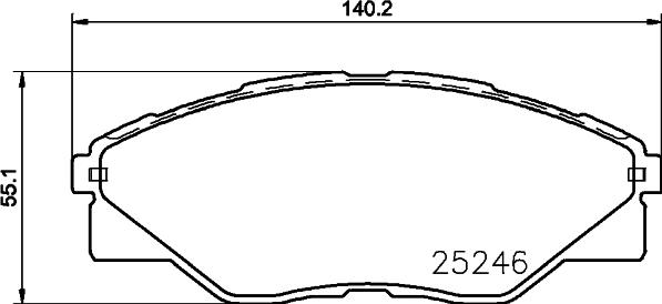 Mintex MDB3272 - Brake Pad Set, disc brake autospares.lv