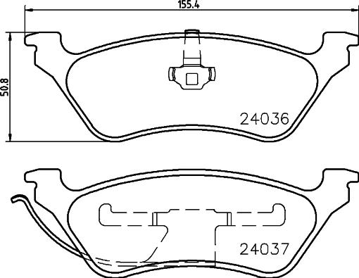 Mintex MDB3721 - Brake Pad Set, disc brake autospares.lv