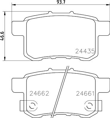 Mintex MDB2946 - Brake Pad Set, disc brake autospares.lv
