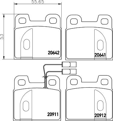 Mintex MDB2463 - Brake Pad Set, disc brake autospares.lv