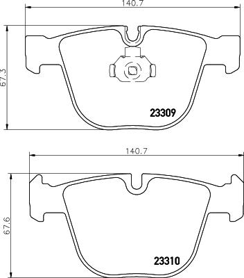 Mintex MDB2419 - Brake Pad Set, disc brake autospares.lv