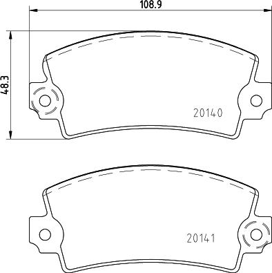 Mintex MDB2425 - Brake Pad Set, disc brake autospares.lv