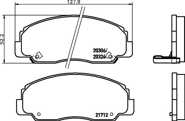 Mintex MDB2471 - Brake Pad Set, disc brake autospares.lv