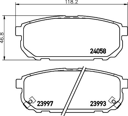 Mintex MDB2590 - Brake Pad Set, disc brake autospares.lv