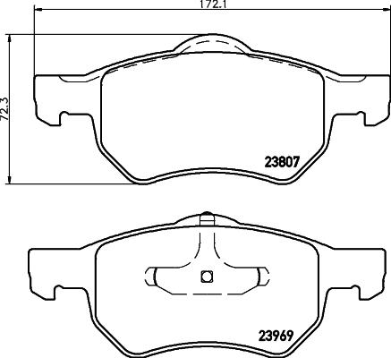 Mintex MDB2565 - Brake Pad Set, disc brake autospares.lv