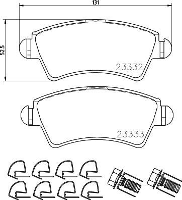 Mintex MDB2584 - Brake Pad Set, disc brake autospares.lv