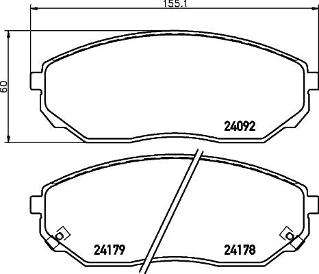 Mintex MDB2585 - Brake Pad Set, disc brake autospares.lv