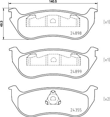 Mintex MDB2537 - Brake Pad Set, disc brake autospares.lv