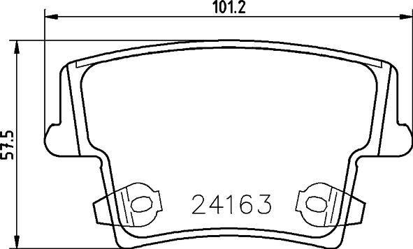 Mintex MDB2695 - Brake Pad Set, disc brake autospares.lv