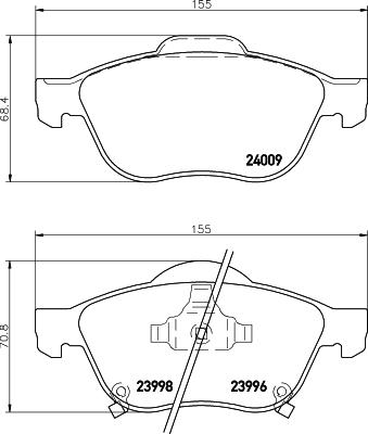 Mintex MDB2622 - Brake Pad Set, disc brake autospares.lv