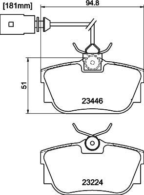 Mintex MDB2096 - Brake Pad Set, disc brake autospares.lv