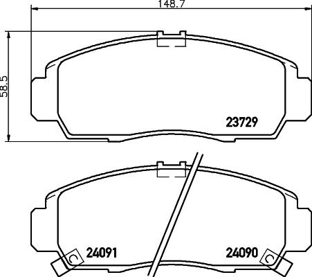 Mintex MDB2043 - Brake Pad Set, disc brake autospares.lv