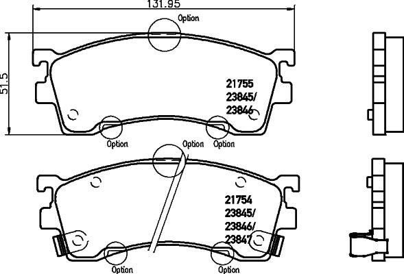 Mintex MDB2054 - Brake Pad Set, disc brake autospares.lv