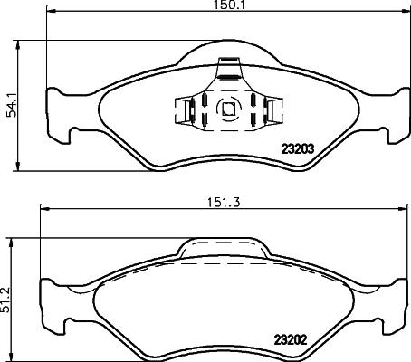 Mintex MDB2060 - Brake Pad Set, disc brake autospares.lv