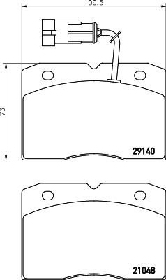 Mintex MDB2156 - Brake Pad Set, disc brake autospares.lv
