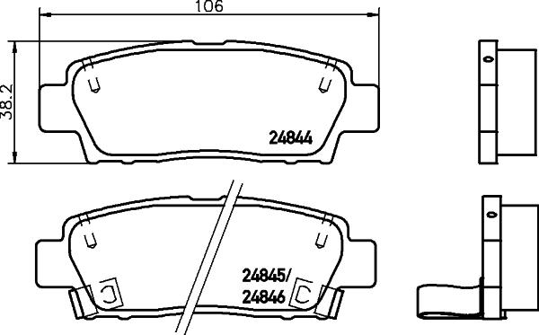 Mintex MDB2165 - Brake Pad Set, disc brake autospares.lv